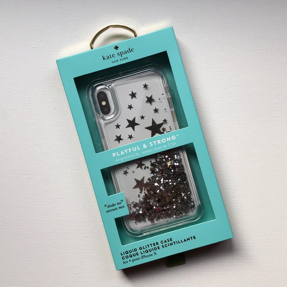 kate spade Accessories - NEW Kate Spade Liquid Glitter Stars iPhone X Case
